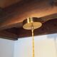 Vintage chiseled glass pendant light