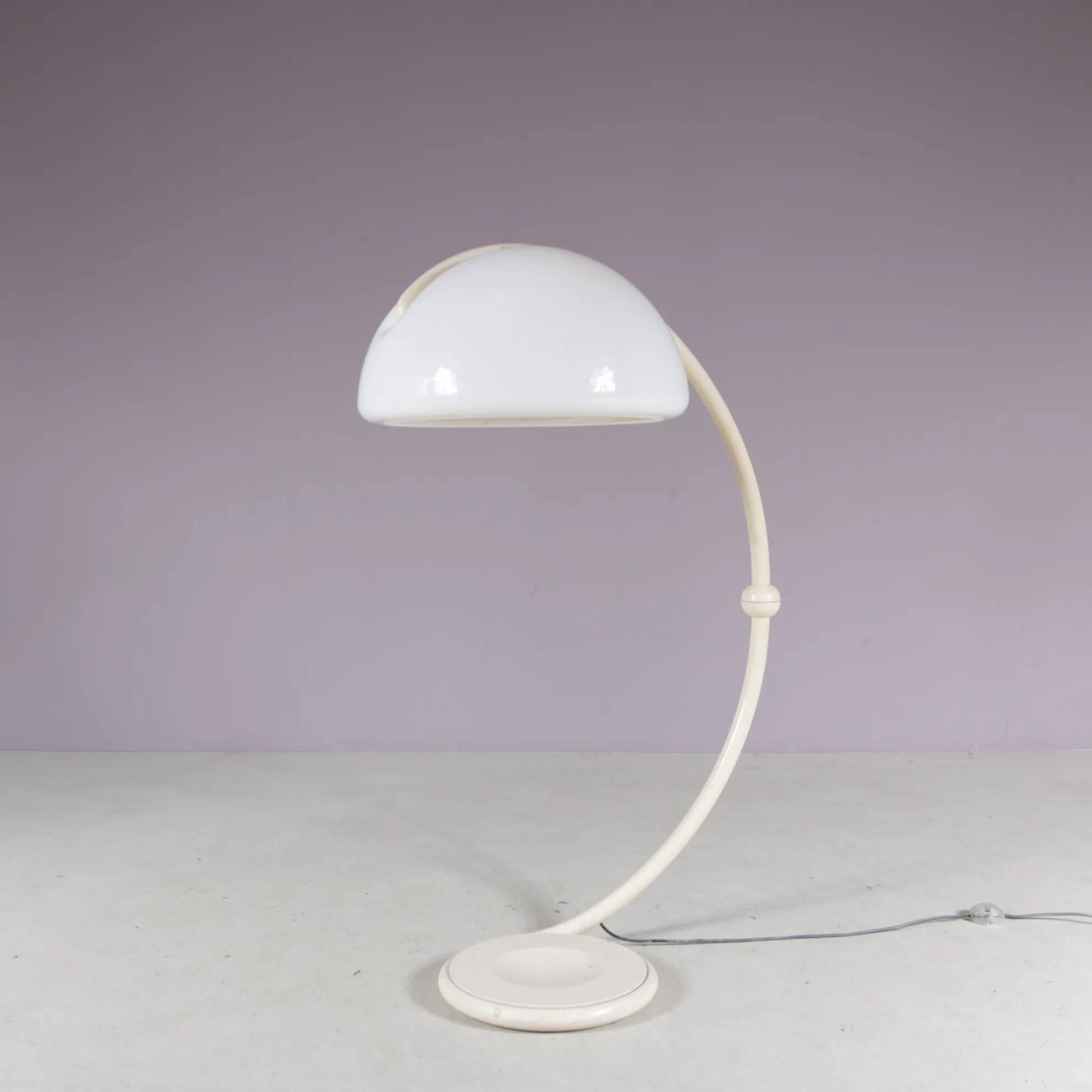 1960s “Serpente” floor lamp by Elio Martinelli for Martinelli, Italy