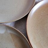 Service 12 flat plates sandstone Village CNP France