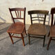 Set of 4 dark vintage bistro chairs