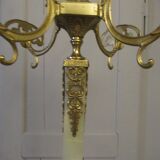 parrot coat rack in marble and brass