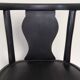 Curved black lacquered wooden armchair in Thonet style