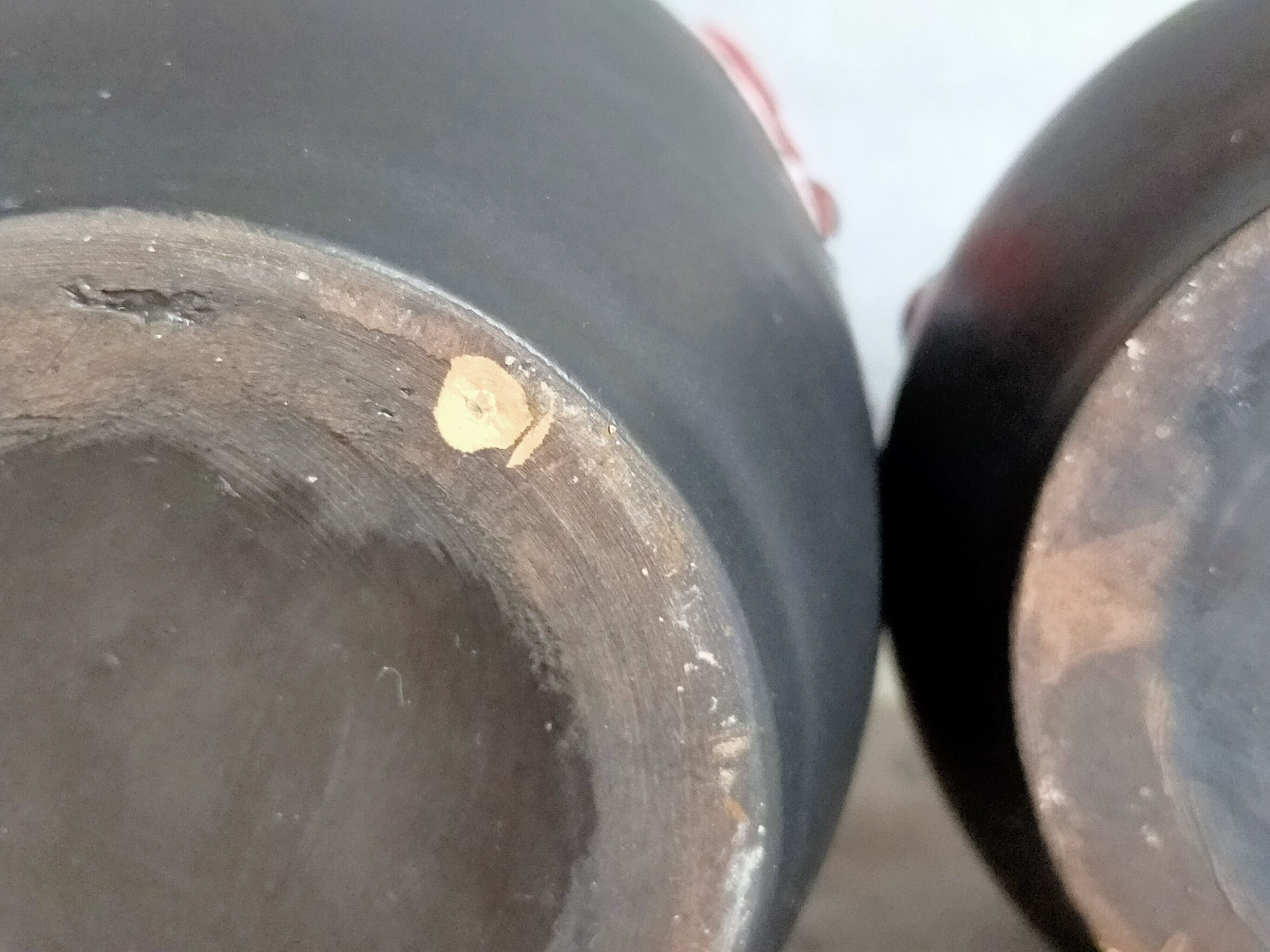 Duo of ceramic vases foams Fat Lava vintages