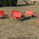 Fauteuil Andreu World en skaï rouge