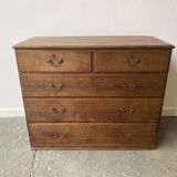 Commode géorgienne en chêne du début du XIXe siècle