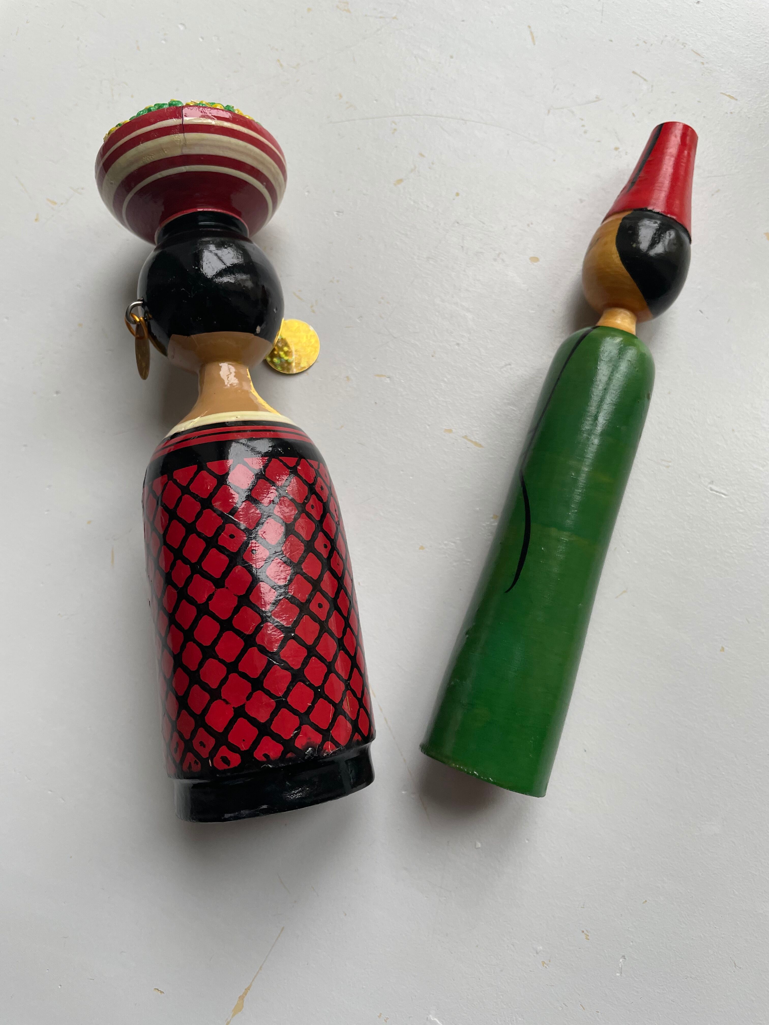 Vintage Moroccan doll duo