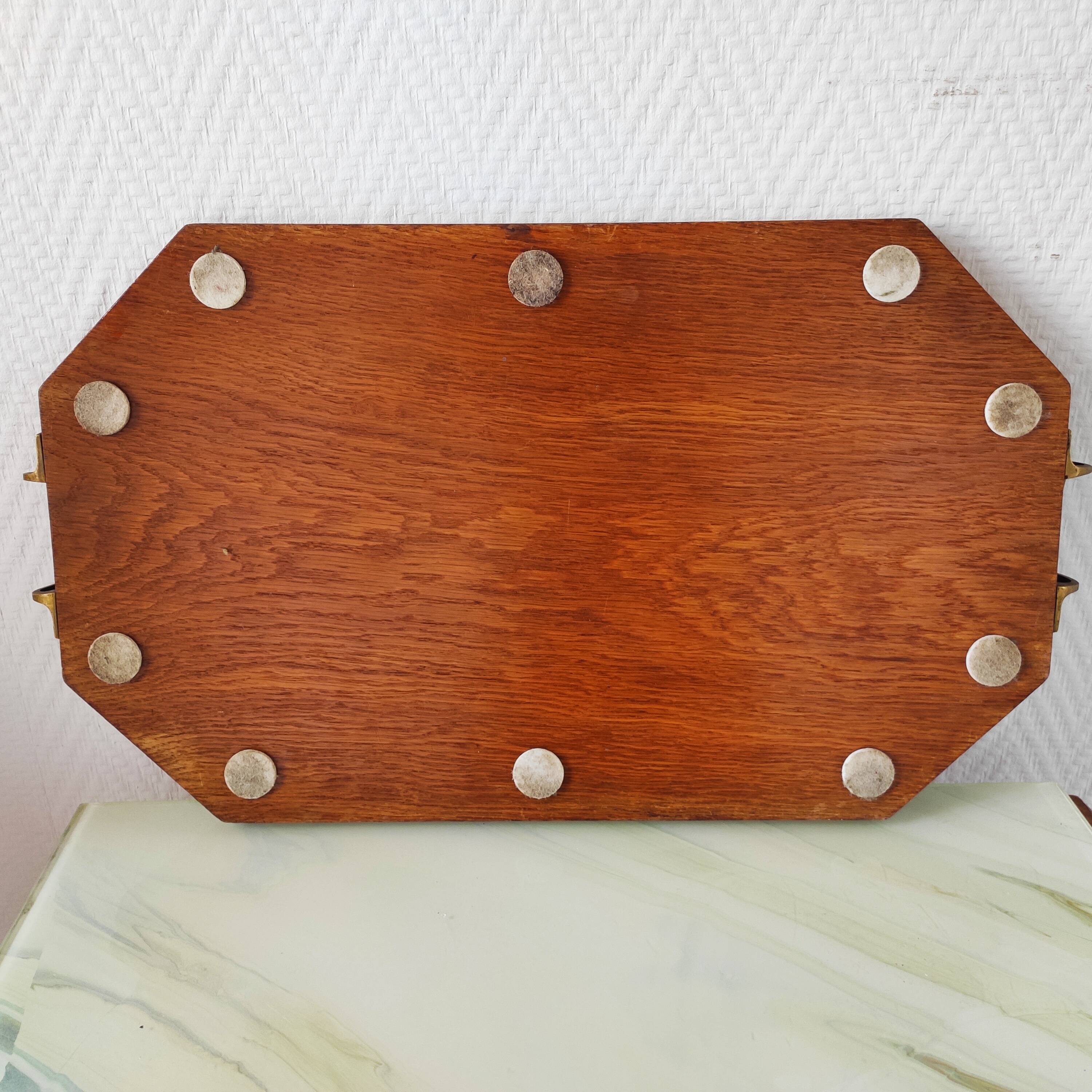 Art Deco wooden serving tray