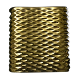 Golden ceramic cube wall light