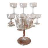 12 glasses of Champagne Cristal Art Deco