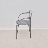 “Silver Moon” chair by Pascal MOURGUE for FERMOB in metal, 1980