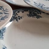 Set of 7 mismatched plates in iron earth