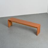 Pair of solid pine benches, France, circa 1975