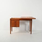 Bureau vintage en teck à rabat scandinave