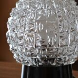 Table lamp globe in chiseled glass