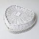 Vintage heart-shaped rattan empty pocket