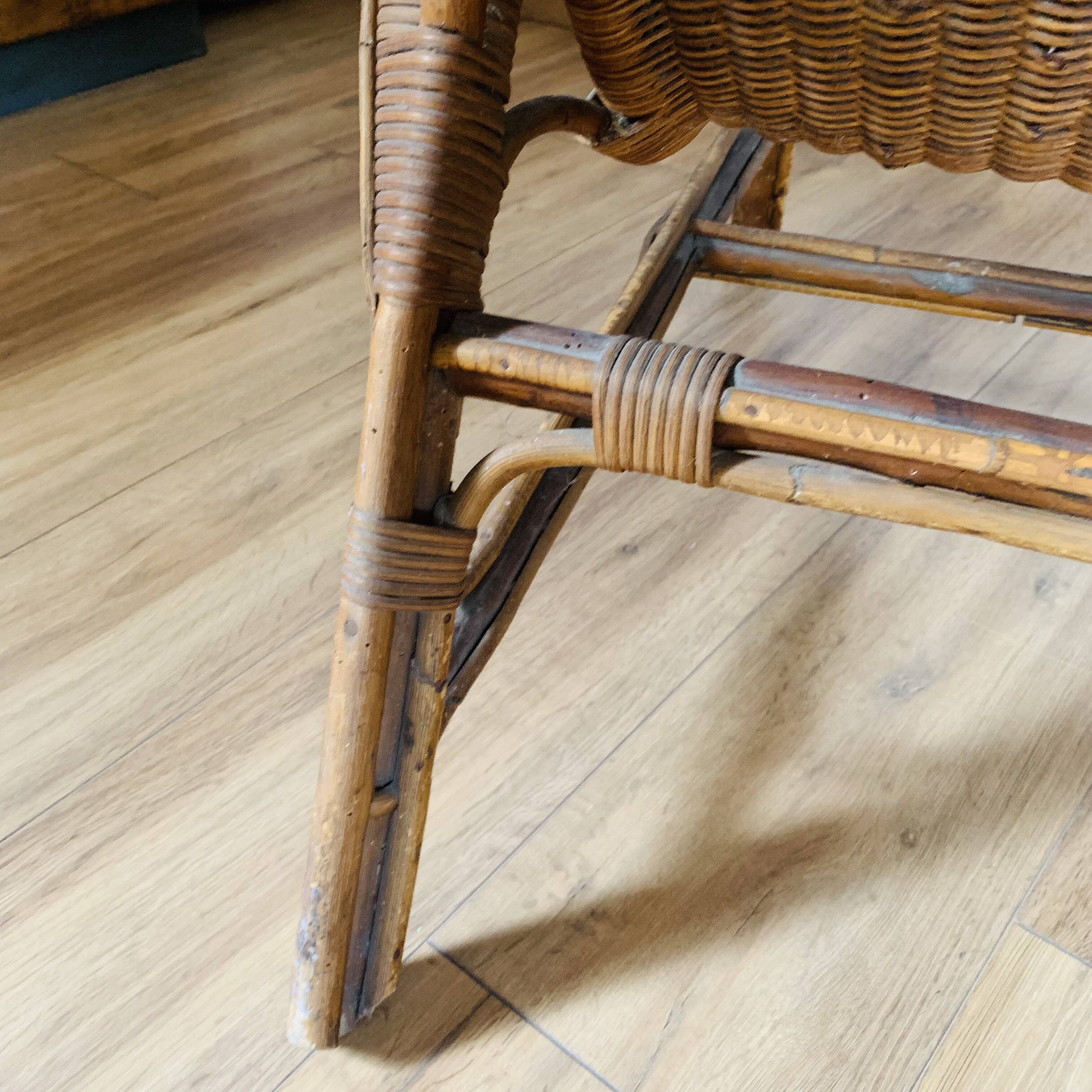 Fauteuil osier et rotin