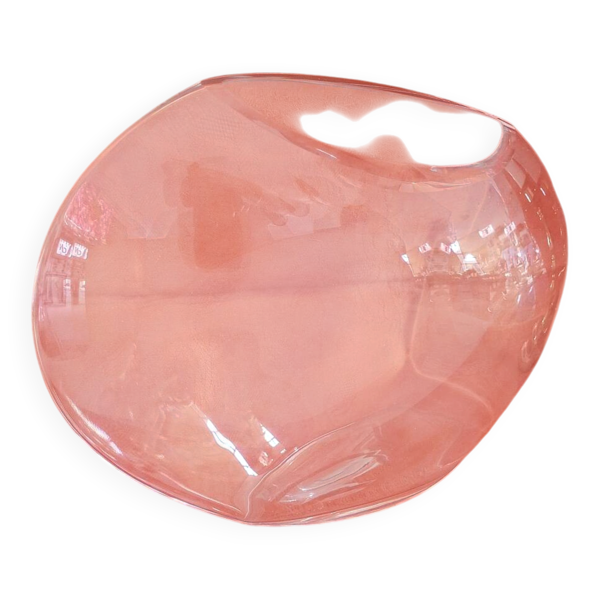 Large Mid-Century Modern "Aava" Glass Vase by Markku Salo for Iittala