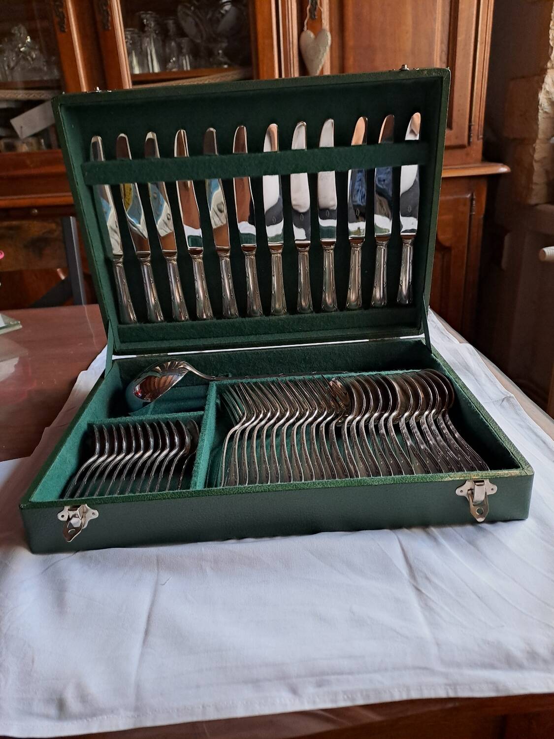 Silver-plated metal cutlery set by François Frionnet goldsmith
