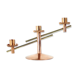 Bougeoir en cuivre et laiton, Tchécoslovaquie, années 1970