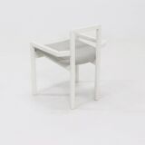 Posy Modern Side Chair in White Lacquered Wood 1980s