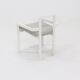 Posy Modern Side Chair in White Lacquered Wood 1980s