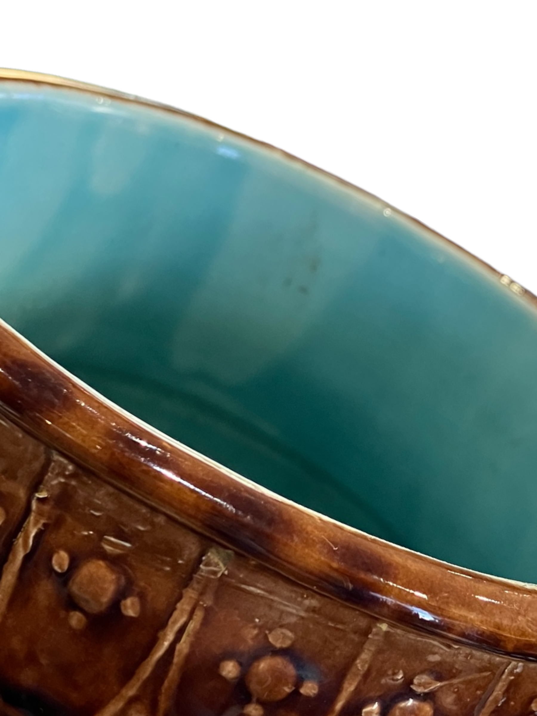 Important Longchamp Griffon vase in golden ceramic