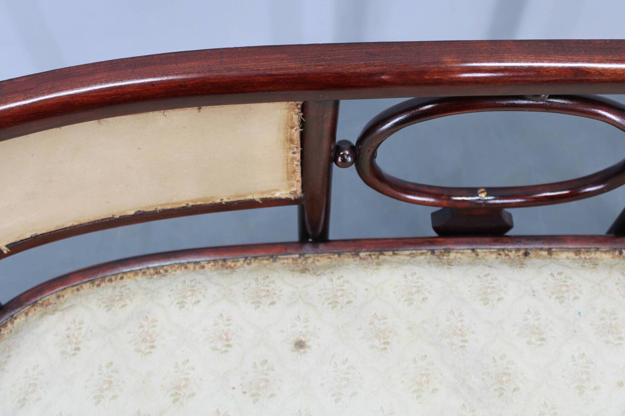 Josef Hoffmann Variation of Art Nouveau "Fledermaus" sofa by Fischel