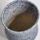 Speckled blue glazed stoneware vase – signed Accolay – 20 cm