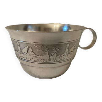 Silver metal cup