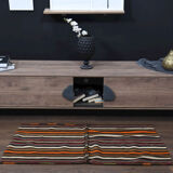 Vintage bath mat - Striped kilim