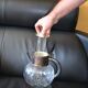 Orangeade carafe with ice cube compartment