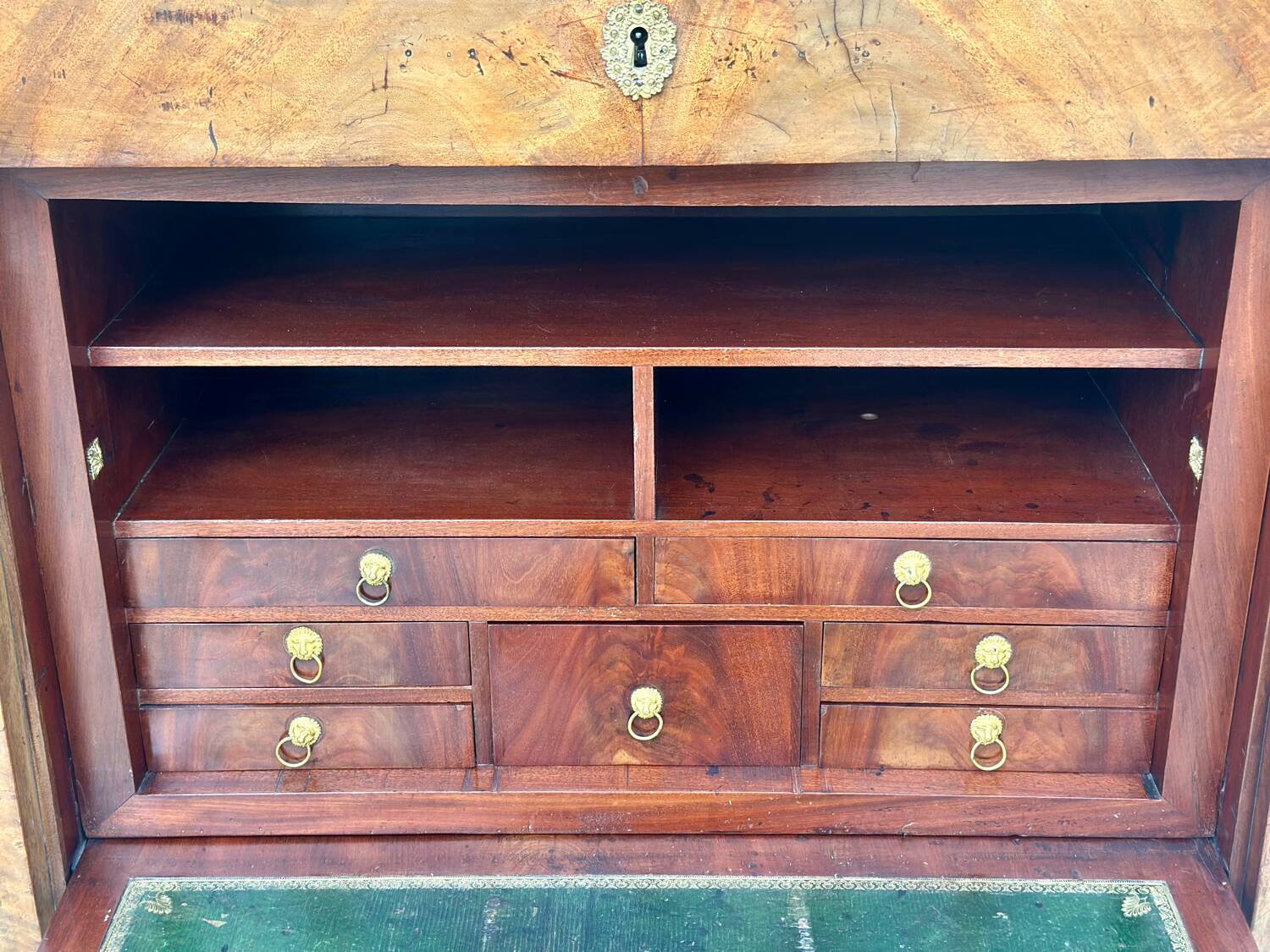 Empire period mahogany burl secretary from Egypt