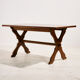 Brutalist oak dining set, set of 7.