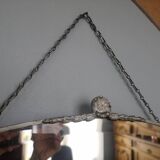 Old bevelled art deco mirror  61x34cm