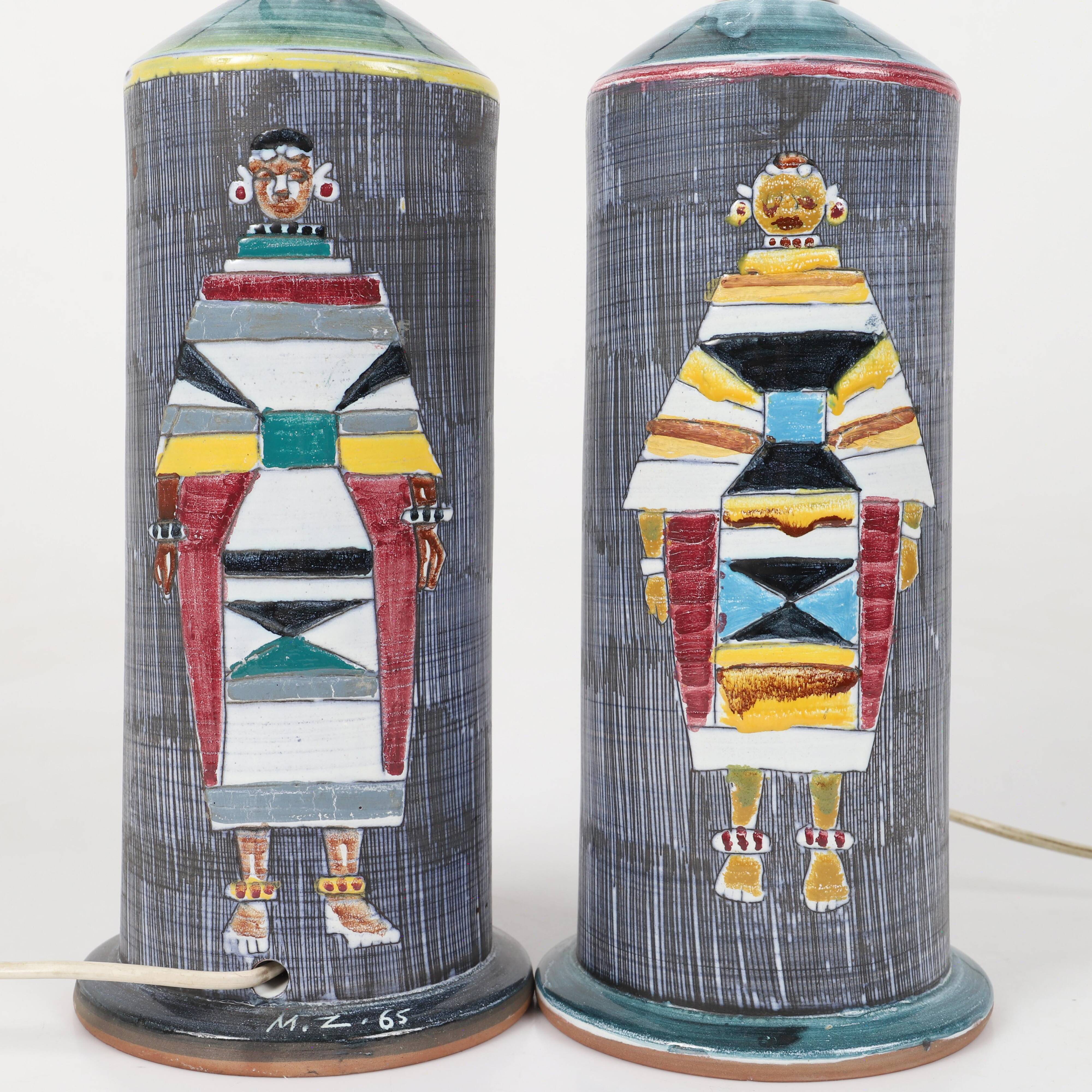 Unique lamps by Marian Zawadski Tilgmans Sweden 1965 signed