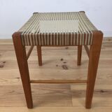 60s modernist stool, canning and wood