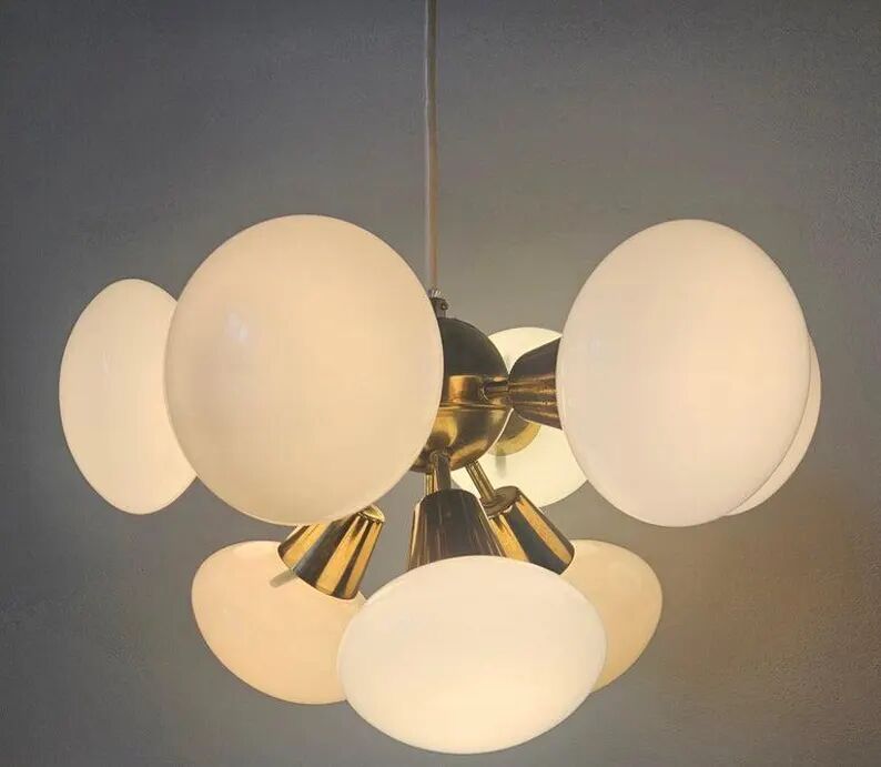 Rare Midcentury Chandelier Sputnik, Kamenicky Senov, 1970s