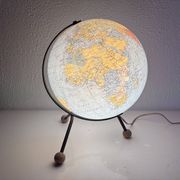 Vintage globe 1962 terrestrial world map glass tripod Taride - 32 cm