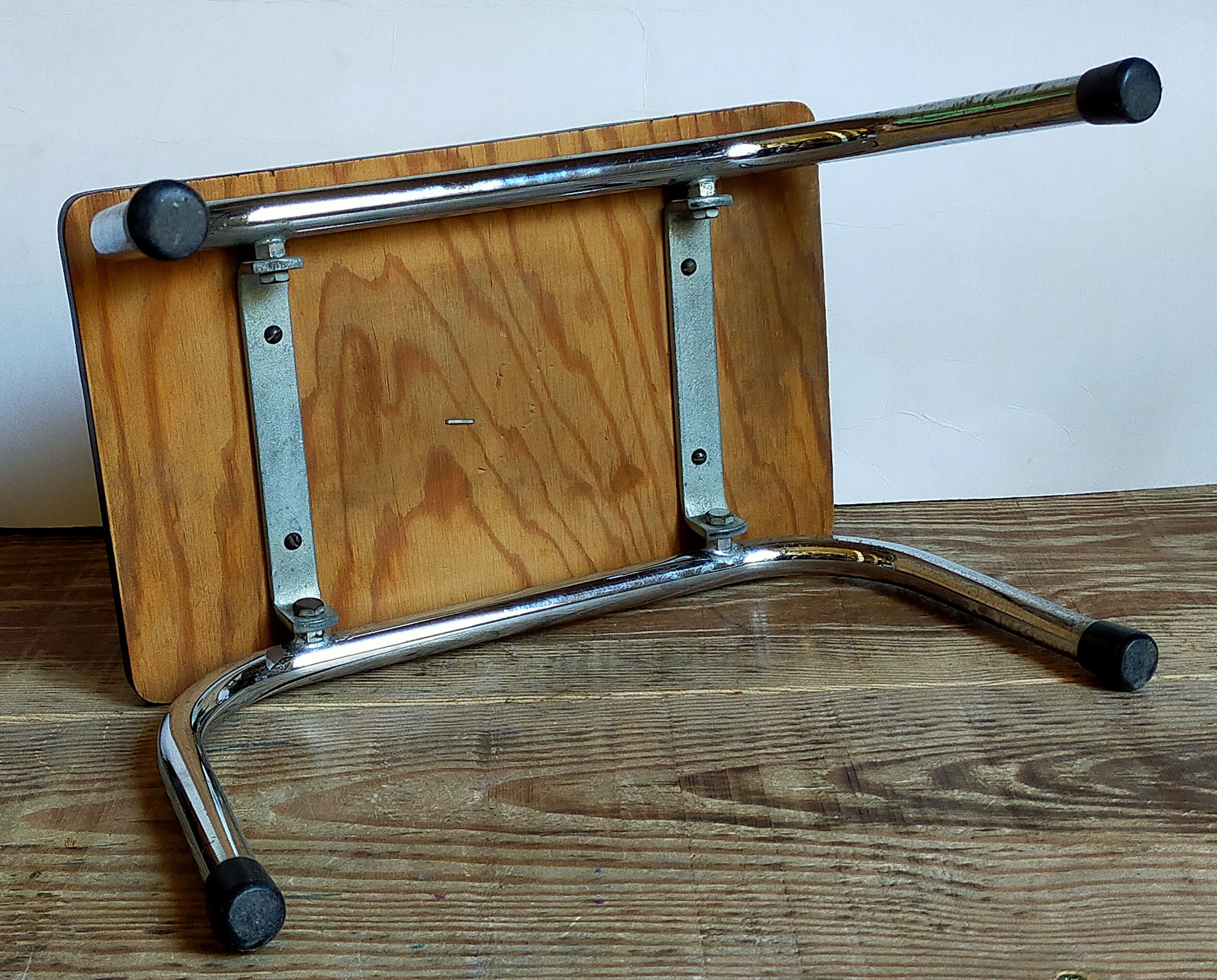 Vintage floral formica footrest stool
