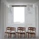 Set of 6 "Razorblade" dining chairs by Henning Kjærnulf in oak and mohair, 1960s.