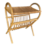 Rattan magazine holder