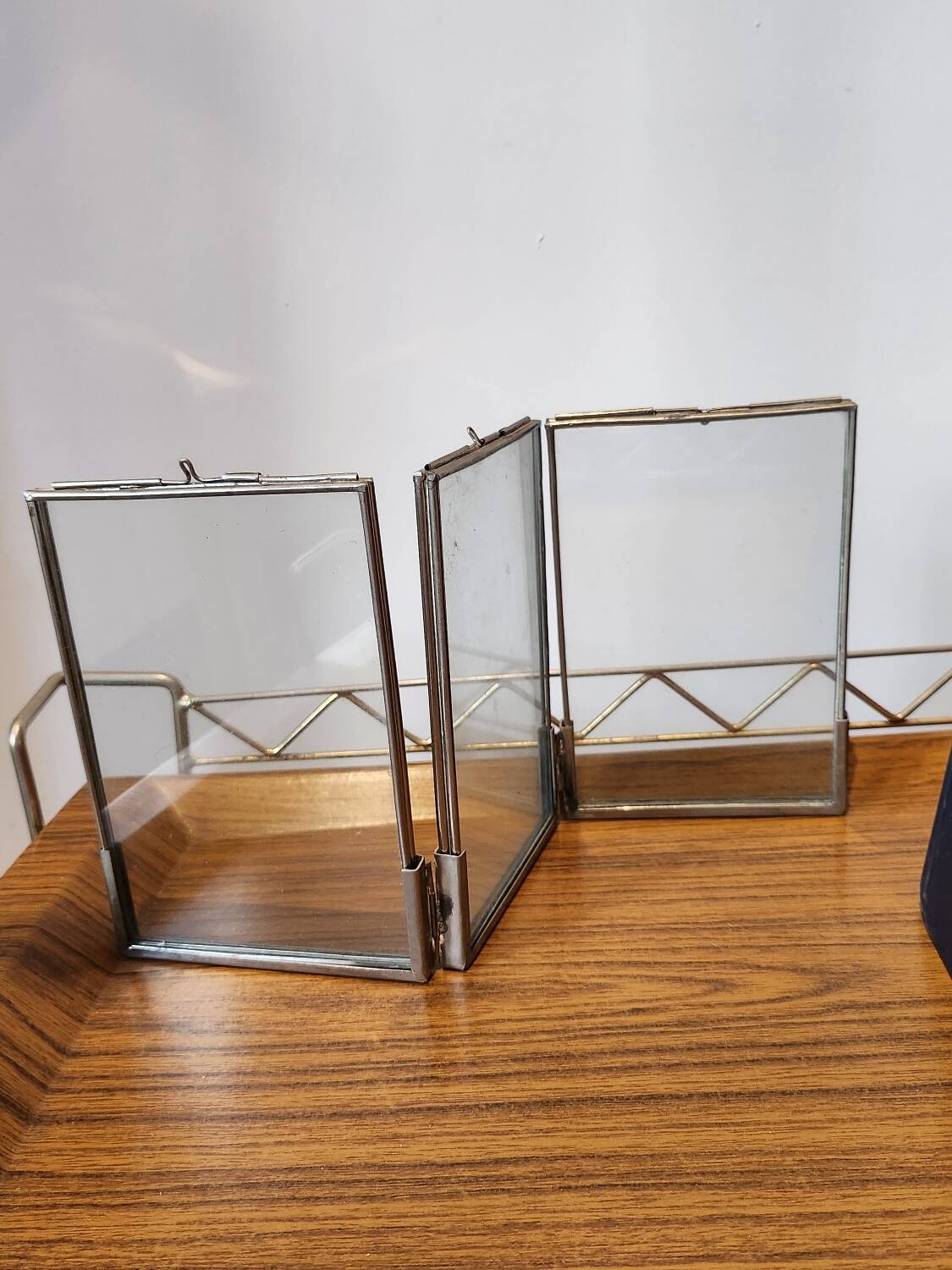 Vintage triptych photo doors