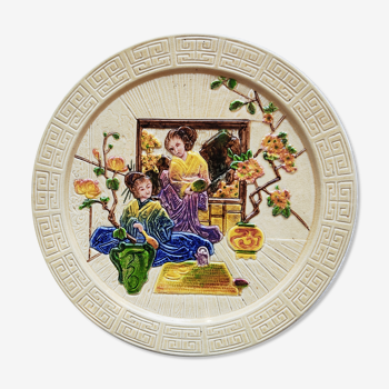 Flat decoration Geishas English earthenware Bretby