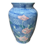 Vintage blue and pink vase