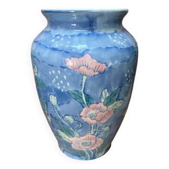 Vintage blue and pink vase