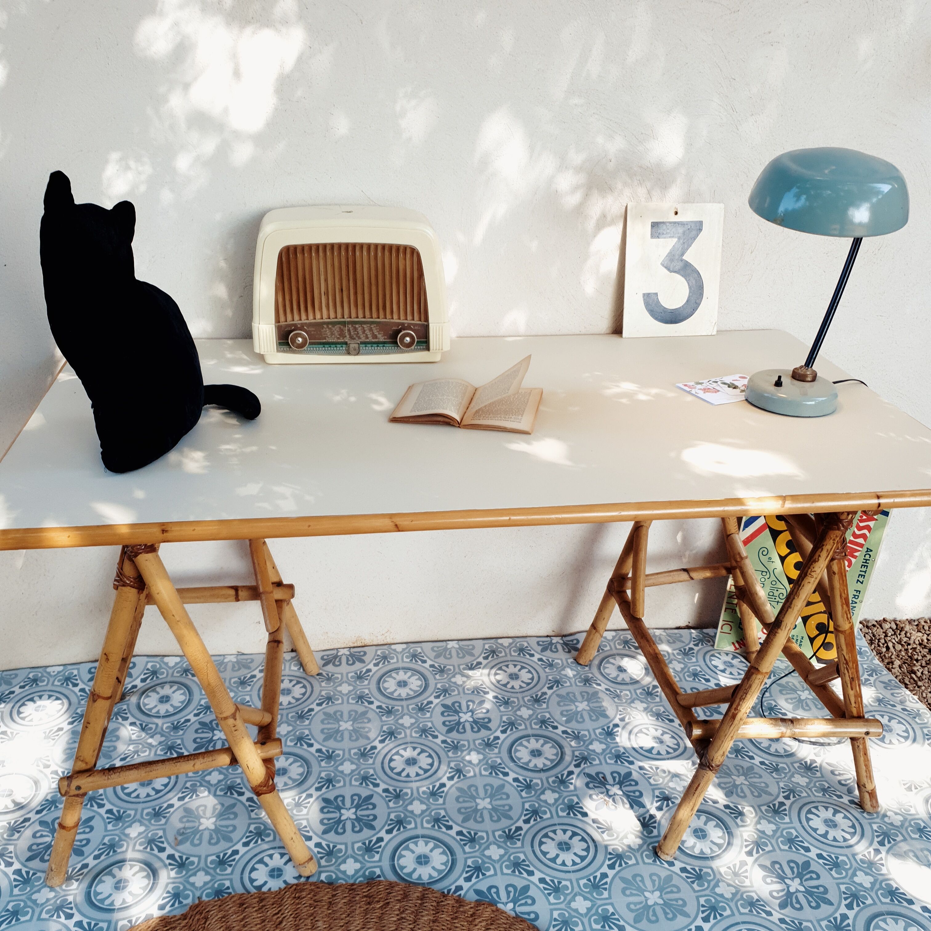 Bureau en rotin