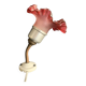 Antique wall light, tulip in pink glass and silver metal, 1920