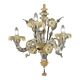 Luxury Italian "Ca' Rezzonico" With Gold Flowers and Leaves Murano Glass
