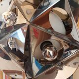 Vintage Sputnik chrome metal lamp 70s