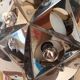 Vintage Sputnik chrome metal lamp 70s
